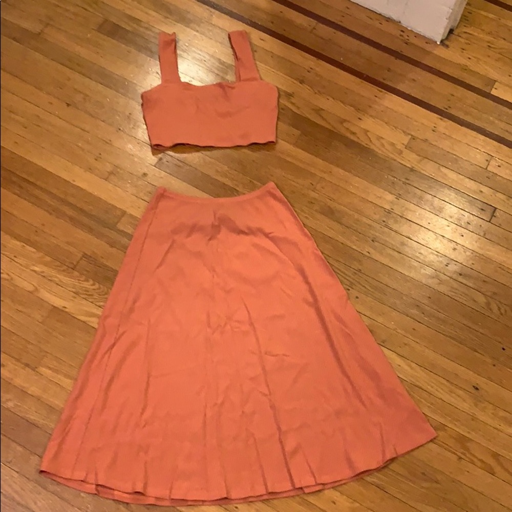 two piece ribbed outfit